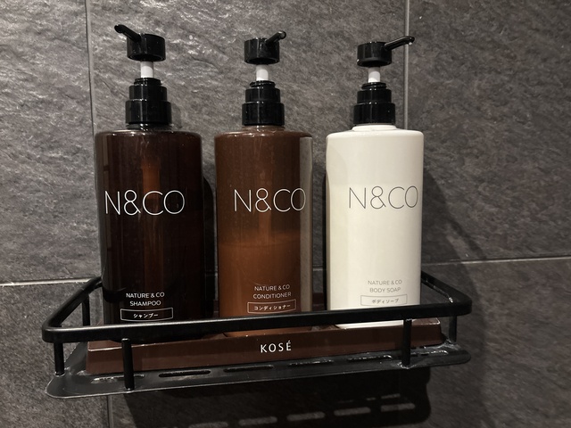 COCO VILLA saunaのアメニティ シャンププー類